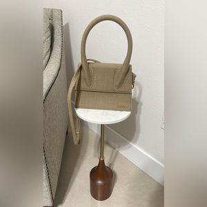JACQUEMUS Le Grand Chiquito Purse in Dark Beige